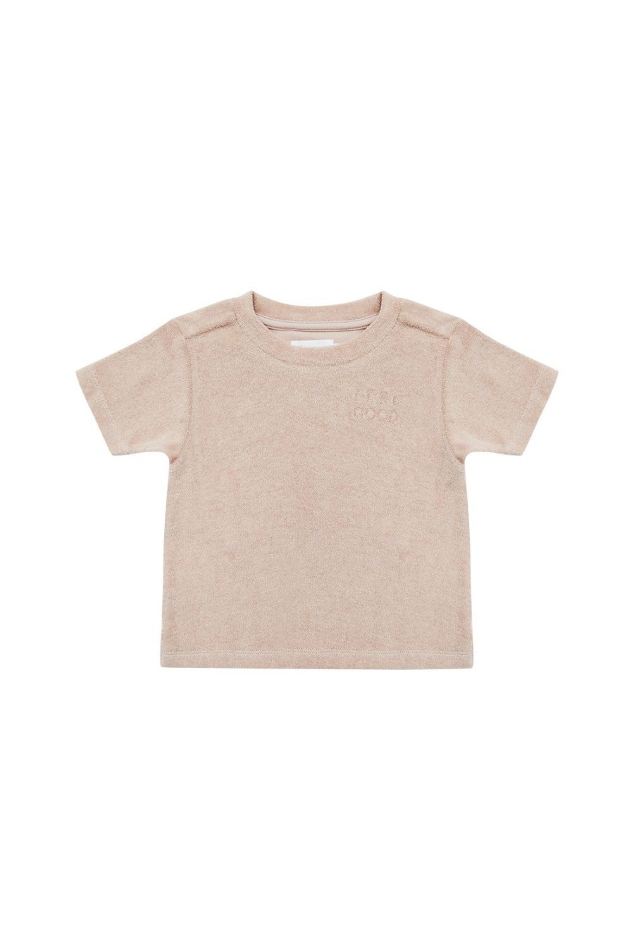 leevje T-Shirts | Frottee Shirt 'Feel Good' In Dusty Rose