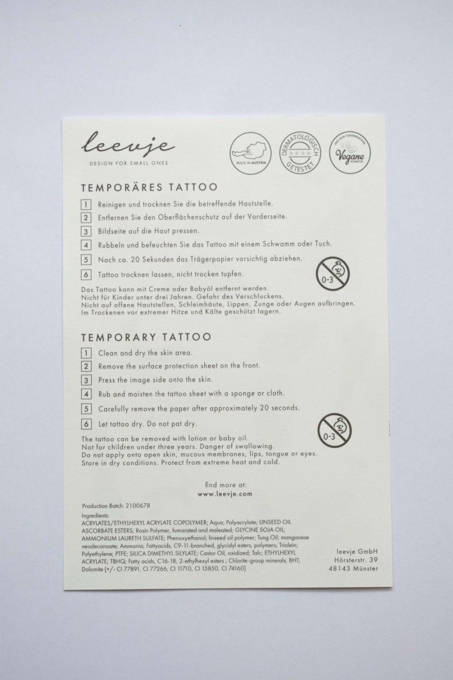 leevje Tattoos | Organic Tattoos 'Easter'