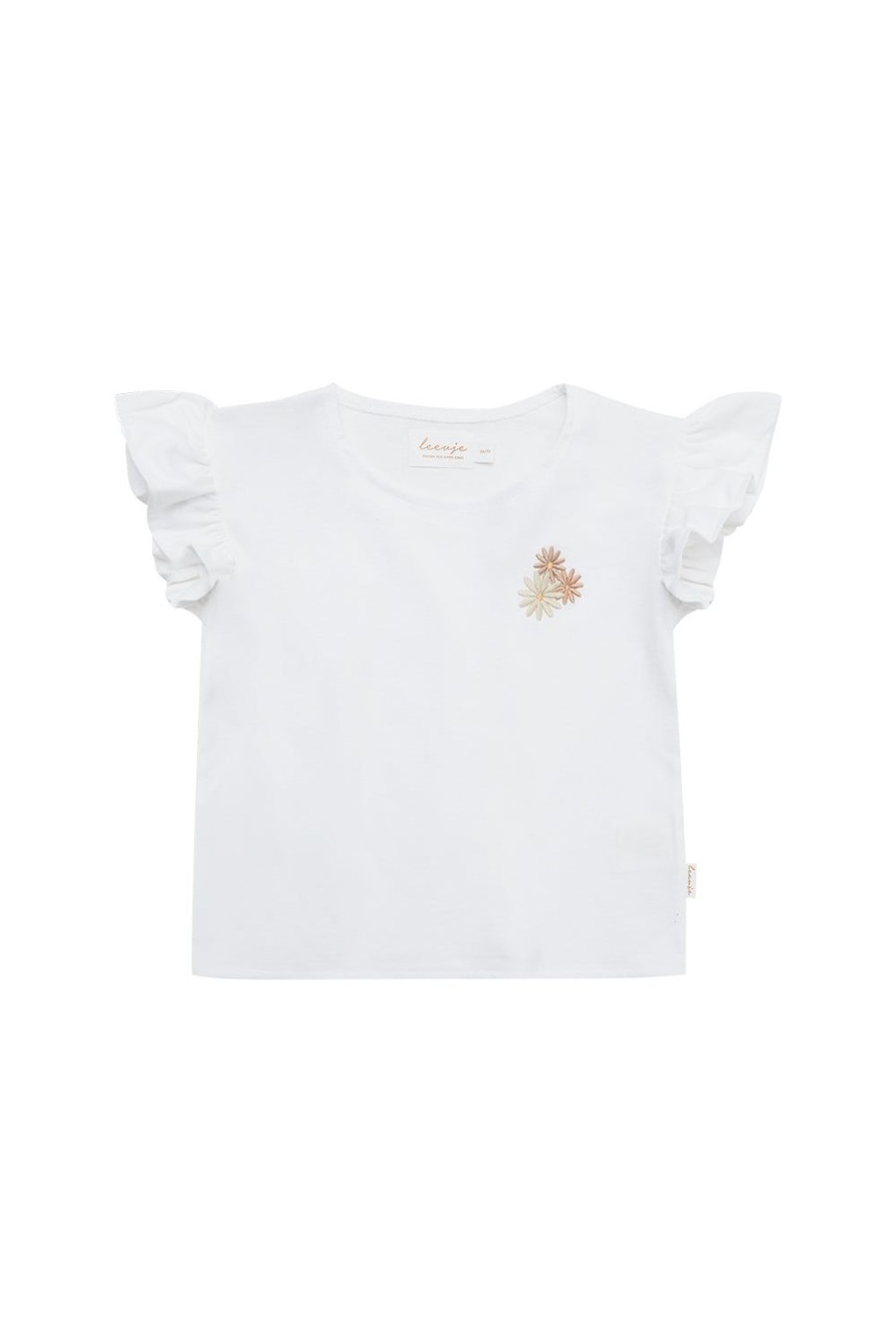 leevje Blusen & Shirts | T-Shirt Mit Ruschen 'Flowers'