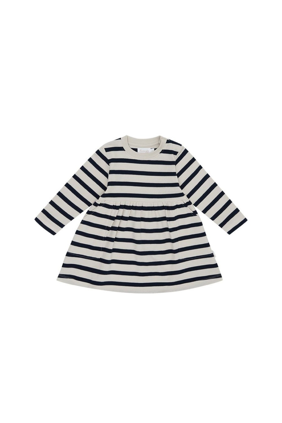 leevje Kleider | Sweatkleid 'Navy Stripes'