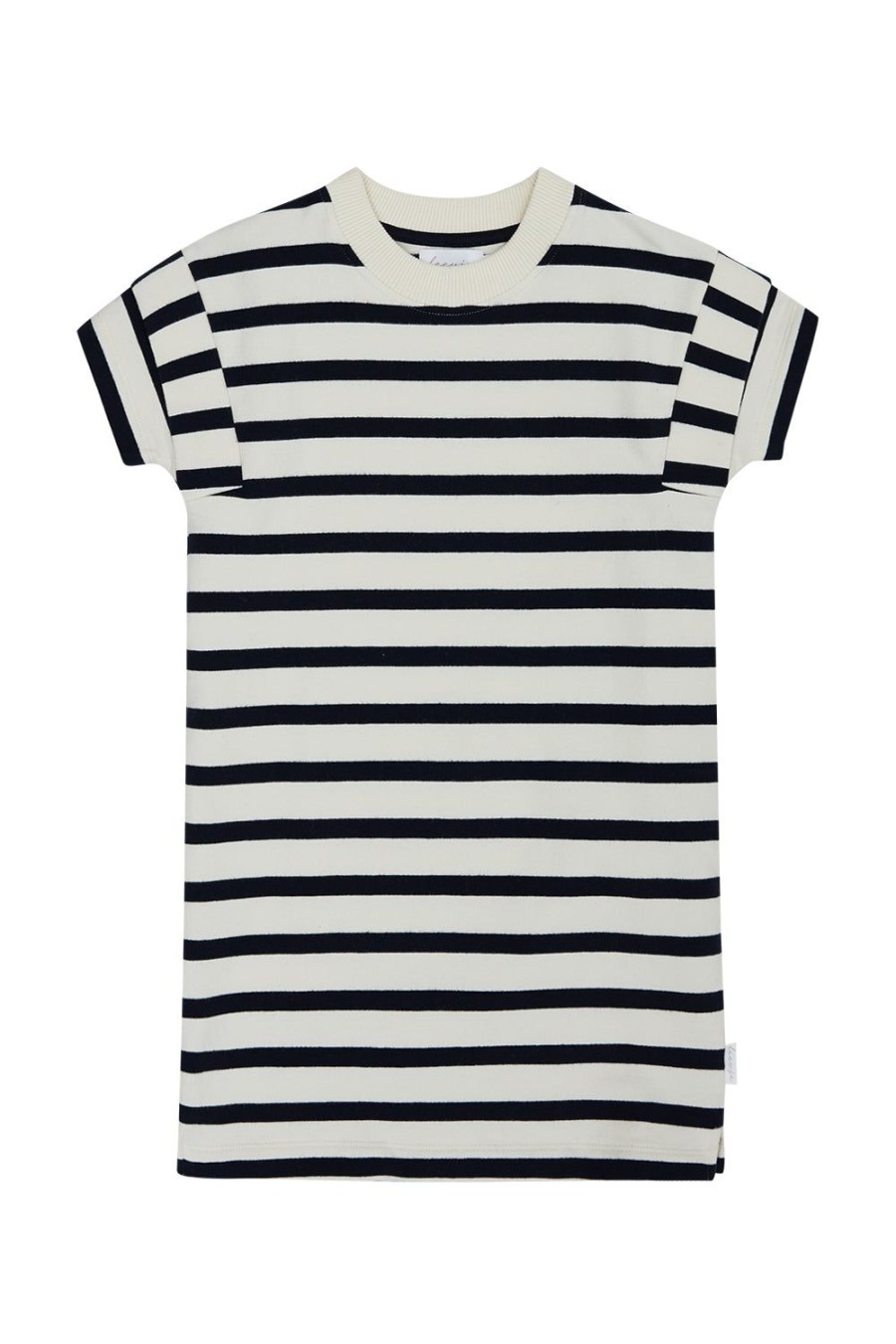 leevje Mini Me | Mini-Me Sweatkleid 'Navy Stripes' Fur Kinder