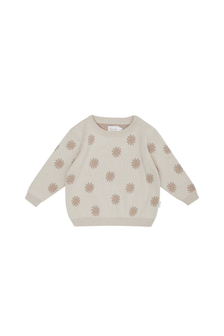 leevje Sweatshirts & Strick | Chunky Knit Pullover 'Field Of Daisies'