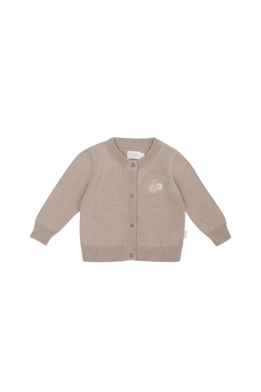 leevje Sweatshirts & Strick | Chunky Knit Cardigan 'Flowers'