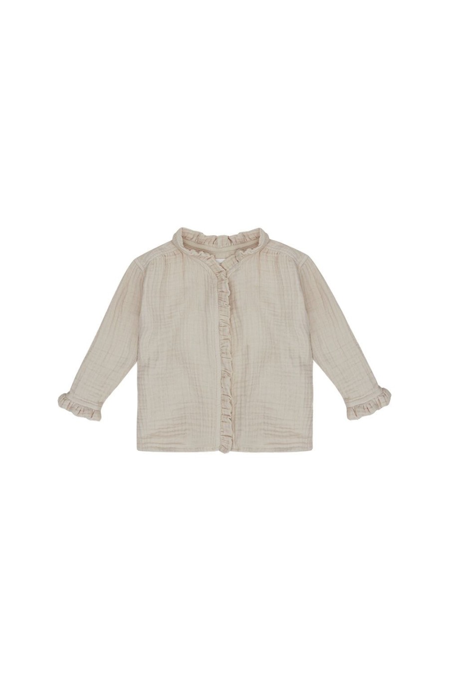 leevje Blusen & Shirts | Mini-Me Musselinbluse 'Cappuccino' Fur Kinder