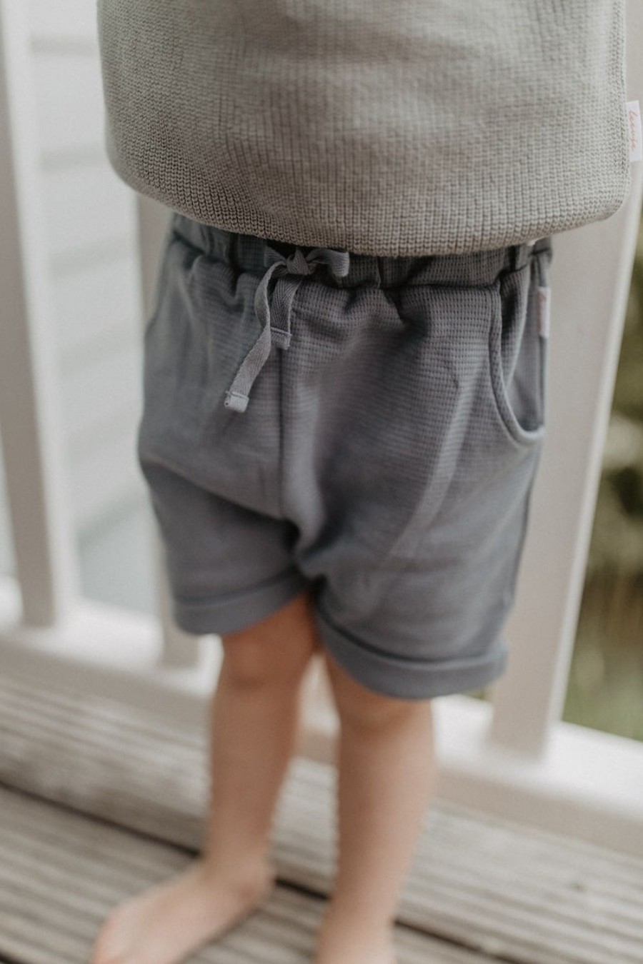 leevje Hosen & Shorts | Shorts Aus Waffle Pique 'Blue'